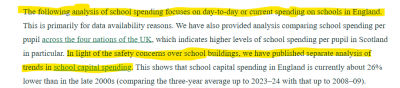 Screenshot from the IFS website stating that the £8000 figure excludes capital